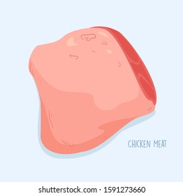 chicken meat icon vector. Fresh meat icons.
