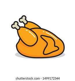 Chicken meat icon, chicken meat vector illustration isolated on white background, chicken clip art