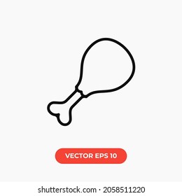 Chicken Meat Icon.Chicken Drumstick Icon