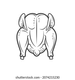 chicken meat illustration, vector art.