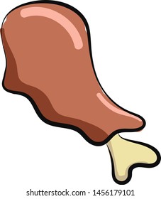 Hühnerfleisch, Illustration, Vektorgrafik auf weißem Hintergrund