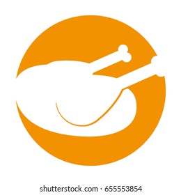 chicken meat isolated icon