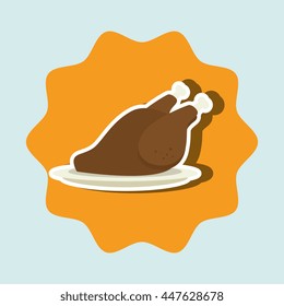 chicken meat isolated icon design, vector illustration  graphic 
