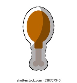 chicken meat isolated icon vector illustration design