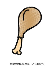 chicken meat isolated icon vector illustration design