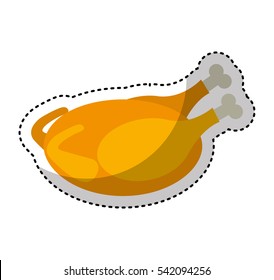 chicken meat isolated icon vector illustration design