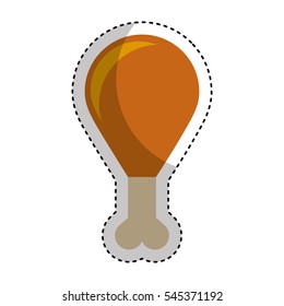 chicken meat isolated icon vector illustration design