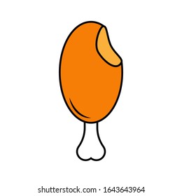 Chicken meat line icon on a white background