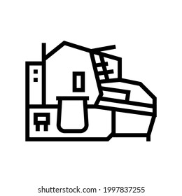 chicken meat manufacturing factory machine line icon vector. chicken meat manufacturing factory machine sign. isolated contour symbol black illustration