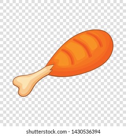 Chicken meat on the bone icon. Cartoon illustration of chicken meat on the bone vector icon for web