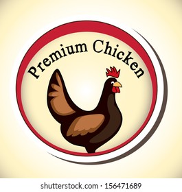 Chicken Meat Seal / Sticker in vector