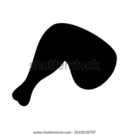 Chicken meat silhouette. Vector image