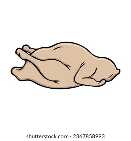 chicken meat vector illustration,isolated on white background,top view