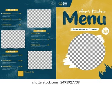 Chicken menu template a4 restaurant grill kebab, grilled food, hot dogs meat sandwich vector flyer