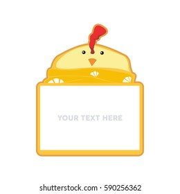 Chicken message speech bubble illustration