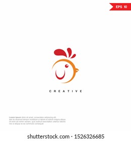 Chicken modern Logo icon design. Vector graphic design template element. Graphic Symbol for Corporate Business Identity. eps10