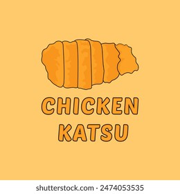 Chicken Nanban or Chicken Katsu Vector Illustration Logo