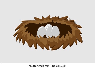 chicken nest laying cartoon