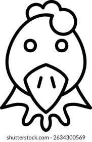 Frango Novo Vetor de Design de Ícone Criativo