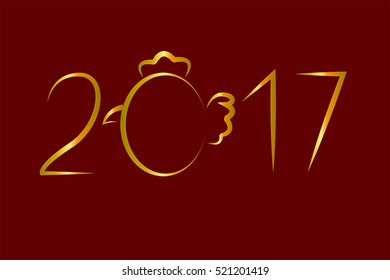 Chicken new year festival pattern