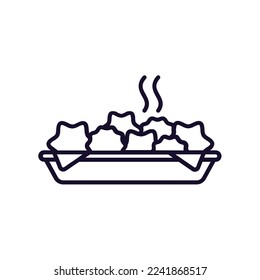 chicken nugget outline food icon