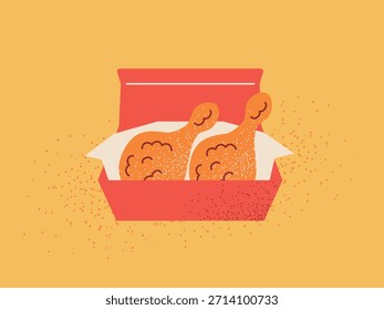 Nuggets de pollo en una caja