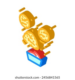 chicken nuggets fast food isometric icon vector. chicken nuggets fast food sign. isolated symbol illustration