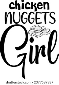 chicken nuggets girl-Chicken NUG T-Shirt Design