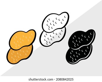 Ilustración de vectores imprimibles de nuggets de pollo