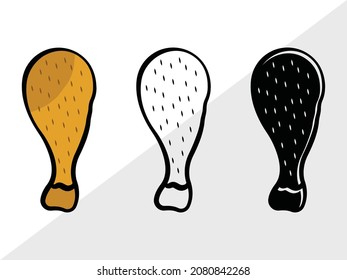 Ilustración de vectores imprimibles de nuggets de pollo