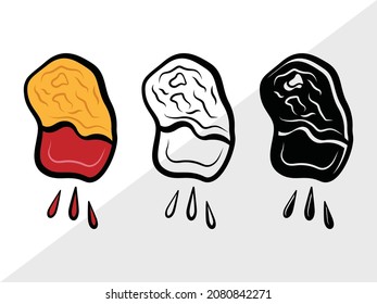 Chicken Nuggets Printable Vector Illustration