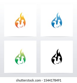 Chicken On Fire Logo Design