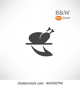 chicken on a tray icon