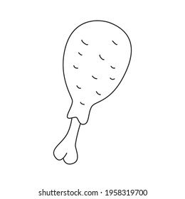 
Chicken one line. Vector drawing.
