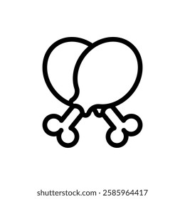 Chicken Outline Icon. Chicken Icon
