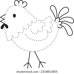 chicken patched practice draw cartoon doodle kawaii anime coloring page cute illustration drawing clip art character chibi manga comic