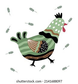 Chicken pattern design collection in doodle style For clothes patterns, cards, fabric patterns, decorations, pillows, t-shirts, mugs, digital prints, paper patterns, scrapbooks, canvas prints and more