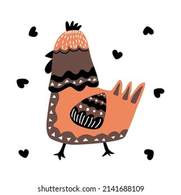 Chicken pattern design collection in doodle style For clothes patterns, cards, fabric patterns, decorations, pillows, t-shirts, mugs, digital prints, paper patterns, scrapbooks, canvas prints and more