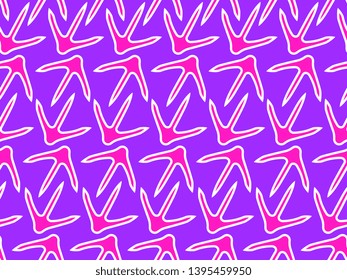 Chicken paw footprint seamless pattern for the fabric, wallpaper, banner.