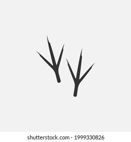 Chicken paw icon.Vector illustration isolated on white background.Eps 10.