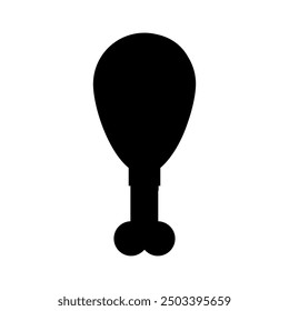 Chicken piece icon illustrated on background