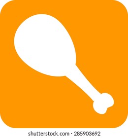 Chicken, chicken piece, meat icon vector image. Can also be used for eatables, food and drinks. Suitable for use on web apps, mobile apps and print media