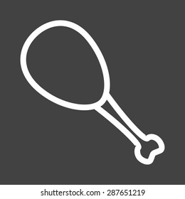 Chicken, chicken piece, meat icon vector image. Can also be used for eatables, food and drinks. Suitable for use on web apps, mobile apps and print media