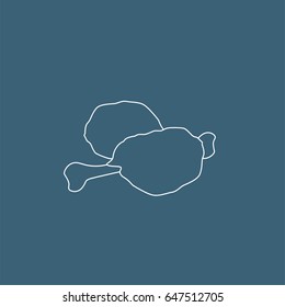 Chicken pieces icon, vector illustration design. Fast food collection.