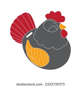 chicken piggy bank icon vector illustration simple design