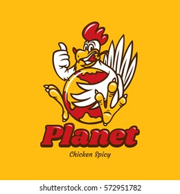 Chicken Planet Mascot Logo