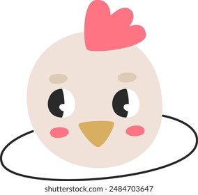 Ilustración vectorial espacial de Chicken Planet