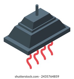 Chicken poultry farm heating icon isometric vector. Stable industry. Chick village