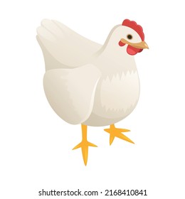 Chicken poultry production farm isometric composition with isolated image on blank background vector illustration