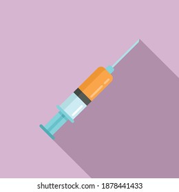 Chicken pox syringe icon. Flat illustration of chicken pox syringe vector icon for web design